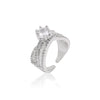 Silver Color American Diamond Finger Ring (ADR584SLV)