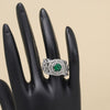 Green Color American Diamond Finger Ring (ADR585GRN)