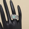 Pista Green Color American Diamond Finger Ring (ADR585PGRN)