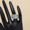 Sky Blue Color American Diamond Finger Ring (ADR585SBLU)