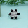 Black Color American Diamond Finger Ring (ADR587BLK)