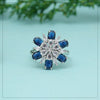 Blue Color American Diamond Finger Ring (ADR587BLU)