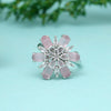 Pink Color American Diamond Finger Ring (ADR587PNK)