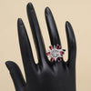 Ruby Color American Diamond Finger Ring (ADR587RUBY)