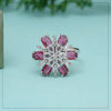 Ruby Color American Diamond Finger Ring (ADR587RUBY)