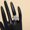 Silver Color American Diamond Finger Ring (ADR587SLV)