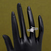 Silver Color American Diamond Finger Ring (ADR589SLV)