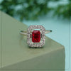 Red Color American Diamond Finger Ring (ADR592RED)