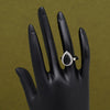 Black Color American Diamond Finger Ring (ADR593BLK)