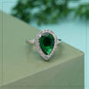 Green Color American Diamond Finger Ring (ADR593GRN)