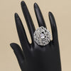 Silver Color American Diamond Finger Ring (ADR594SLV)