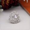 Silver Color American Diamond Finger Ring (ADR594SLV)