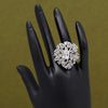 Silver Color American Diamond Finger Ring (ADR595SLV)