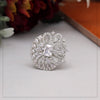 Silver Color American Diamond Finger Ring (ADR597SLV)