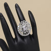 Silver Color American Diamond Finger Ring (ADR597SLV)