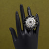 Black Color American Diamond Finger Ring (ADR598BLK)