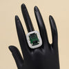 Green Color American Diamond Finger Ring (ADR601GRN)