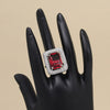 Ruby Color American Diamond Finger Ring (ADR601RUBY)