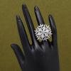 Silver Color American Diamond Finger Ring (ADR602SLV)