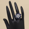 Blue Color American Diamond Finger Ring (ADR603BLU)