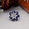 Blue Color American Diamond Finger Ring (ADR603BLU)