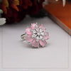 Pink Color American Diamond Finger Ring (ADR603PNK)