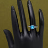 Firozi Color American Diamond Finger Ring (ADR608FRZ)