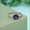 Purple Color American Diamond Finger Ring (ADR608PRP)