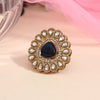 Blue Color American Diamond Finger Ring (ADR617BLU)