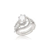 Silver Color American Diamond Finger Ring (ADR621SLV)