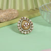 Peach Color Handmade Premium Quality Brass Metal Moissanite Stone Jaipur Fiinger Rings (ADR622PCH)