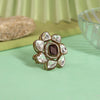 Purple Color Handmade Premium Quality Brass Metal Moissanite Stone Jaipur Fiinger Rings (ADR623PRP)