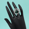 Green Color American Diamond Finger Ring