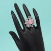 Pink Color American Diamond Finger Ring