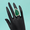 Green Color American Diamond Finger Ring