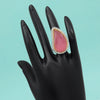 Pink Color American Diamond Finger Ring