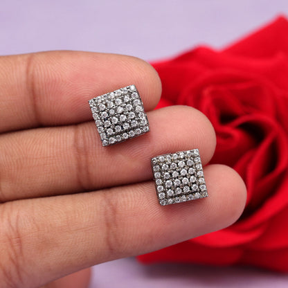 Silver Color American Diamond Stud Earrings Combo Of 6 Pairs (ADSE183CMB)