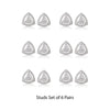 Silver Color American Diamond Stud Earrings Combo Of 6 Pairs (ADSE185CMB)