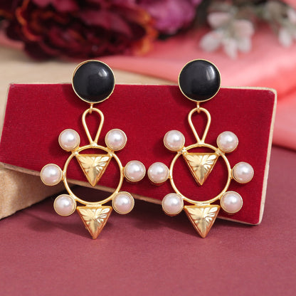 Black Color Amrapali Earrings (AMPE404BLK)