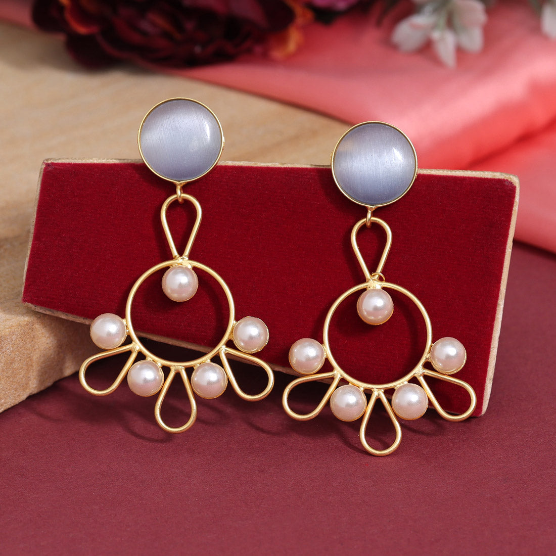 Gray Color Amrapali Earrings (AMPE405GRY)