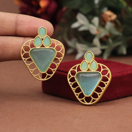 Sky Blue Color Amrapali Earrings (AMPE407SBLU)