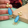 Sky Blue Color Amrapali Earrings (AMPE436SBLU)