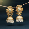 Gold Color Handmade In Jaipur On Brass Metal With Moissanite Kundan Amrapali Earrings (AMPE443GLD)