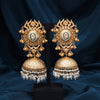 Gold Color Handmade In Jaipur On Brass Metal With Moissanite Kundan Amrapali Earrings (AMPE443GLD)