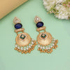 Blue Color Handmade Premium Quality Brass Earrings of Jaipur (AMPE446BLU)