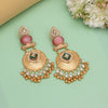 Pink Color Handmade Premium Quality Brass Earrings of Jaipur (AMPE446PNK)