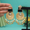 Black Color Handmade Brass Earrings Premium Jaipur Jewellery (AMPE449BLK)