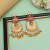 Brown Color Handmade Brass Earrings Premium Jaipur Jewellery (AMPE449BRW)