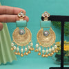 Rama Green Color Handmade Brass Earrings Premium Jaipur Jewellery (AMPE449RGRN)