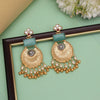 Rama Green Color Handmade Brass Earrings Premium Jaipur Jewellery (AMPE449RGRN)